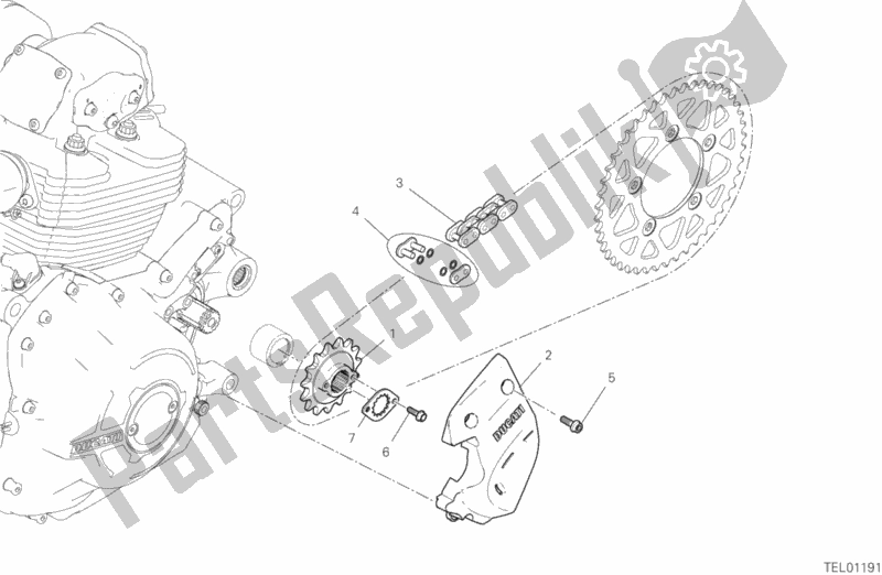 Tutte le parti per il Pignone Anteriore - Catena del Ducati Scrambler Icon Thailand USA 803 2019